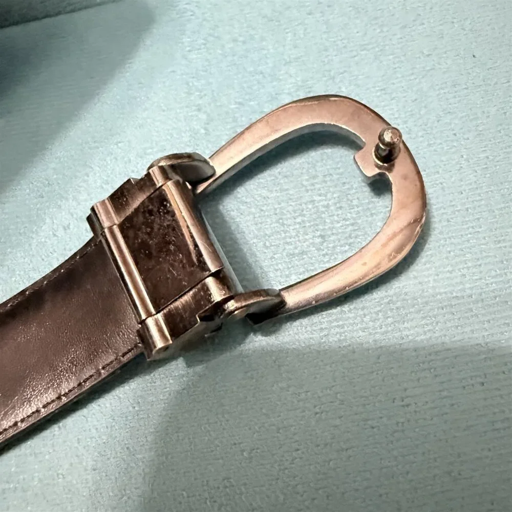 Womens Aigner Black Belt Skinny Vintage